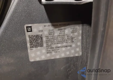 2018 Chevrolet Cruze Lt Auto from USA, damaged, VIN 1G1BE5SM7J7246245